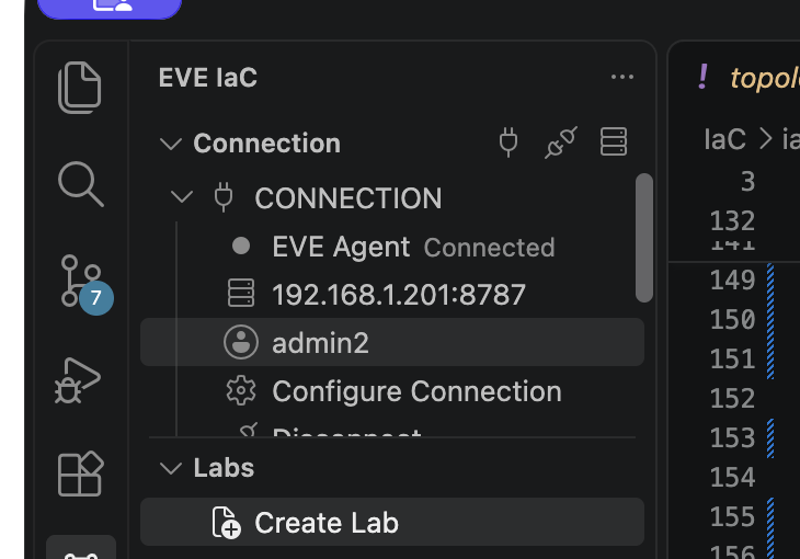 Connected EVE V7 agent